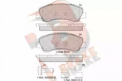 R BRAKE rb2131 -  Комплект тормозных колодок, дисковый тормоз